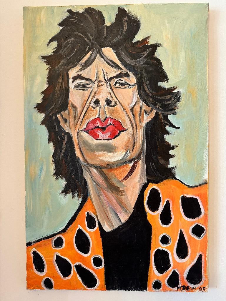 Schilderij I Mick Jagger Rolling Stones Verf op Doek, Ophalen