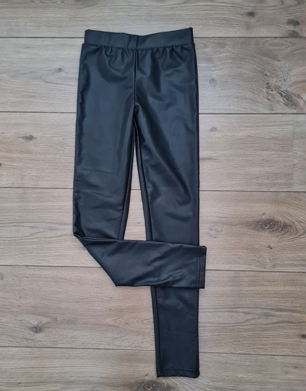 Zwarte PU leer legging Zeeman maat 134/140, Broek, Zeeman, Jongen of Meisje, Nieuw