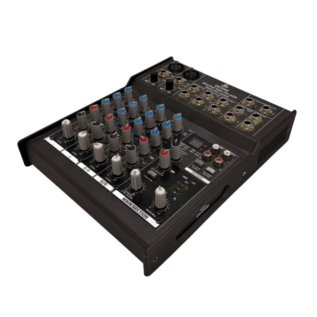 Devine MixPad 602-FX-USB 6-kanaals mixer met FX en USB, Muziek en Instrumenten, Mengpanelen, Devine, Gebruikt, Sales@devineco.com