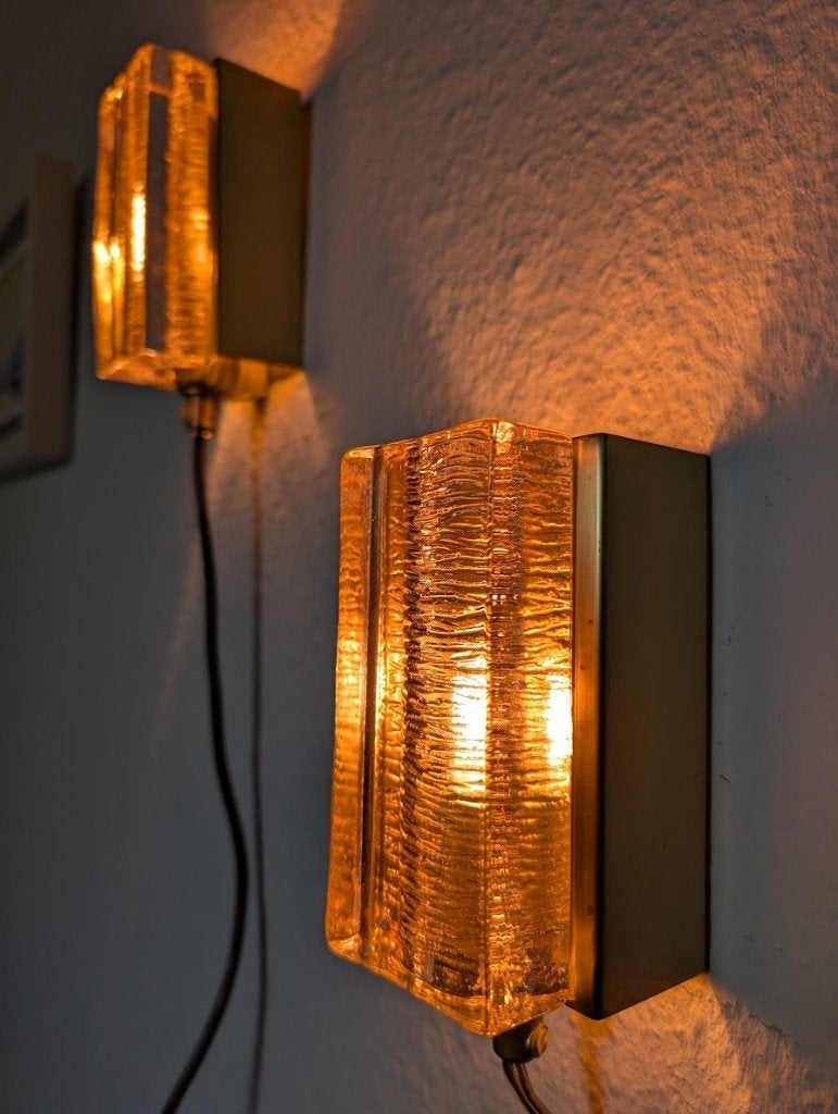 Deense Vitrika vand lampen., Gebruikt, Verzenden, E14 (klein), Glas