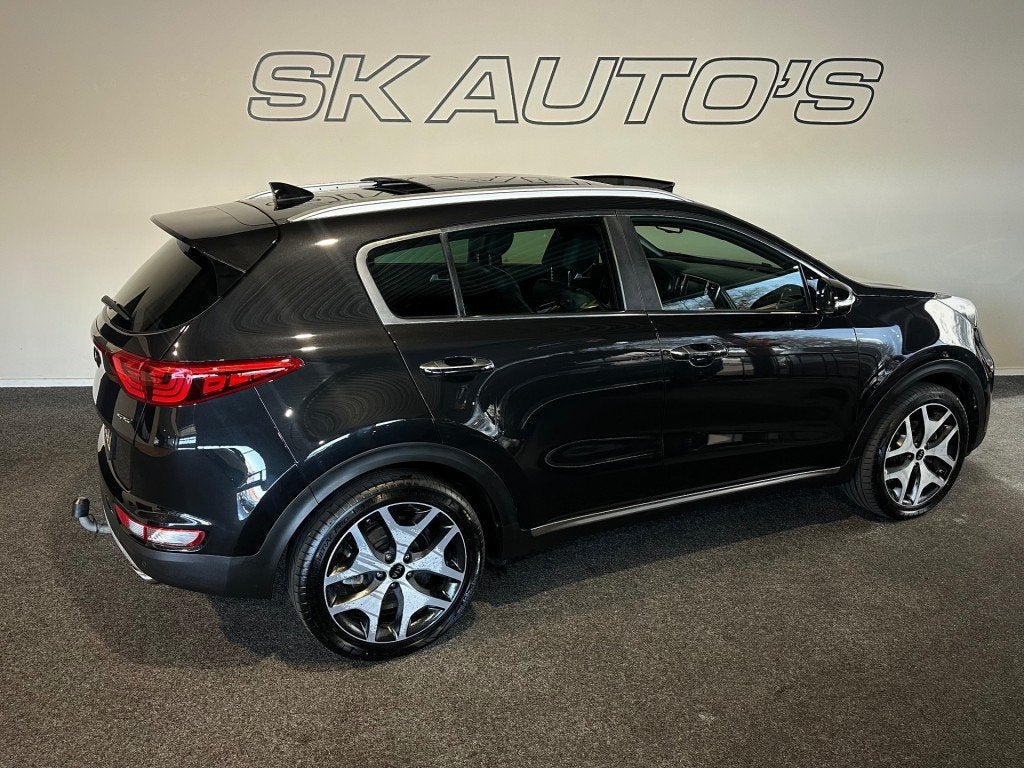Kia SPORTAGE 1.6 T-GDI 4WD GT-L. NAP l TREKH l STOEL/STUURVE, Auto's, Kia, 4 cilinders, Met garantie (alle), Zwart, Bedrijf
