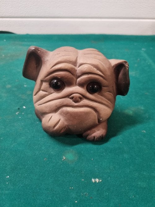 beeld hond bulldog vintage, Verzamelen, Ophalen of Verzenden