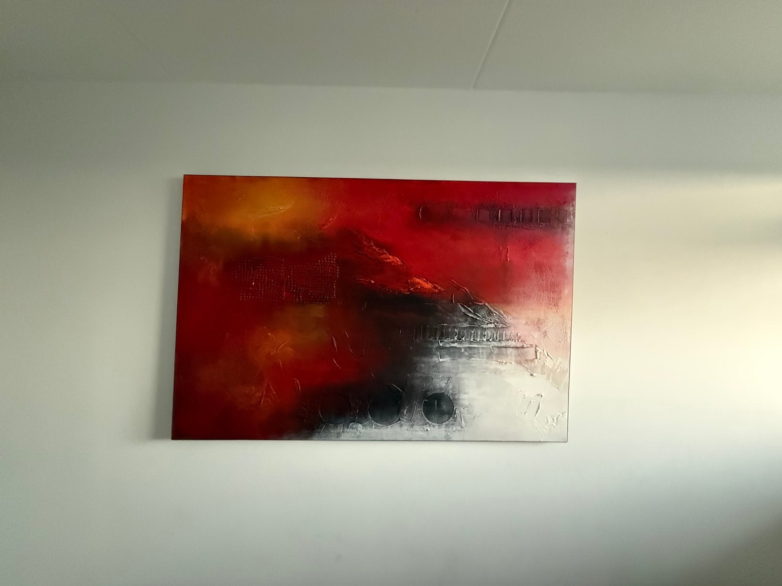 Abstract schilderij XXL 150 x 100 cm – moderne wanddecoratie, Ophalen of Verzenden