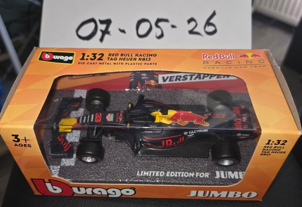 Burago Red Bull Racing TAG Heuer RB13 Max Verstappen 1:32, Ophalen of Verzenden