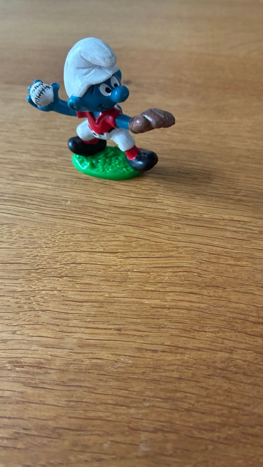 Smurf Honkballer Figuurtje -, Verzamelen, Ophalen of Verzenden, Gebruikt, Overige Smurfen, Poppetje, Figuurtje of Knuffel