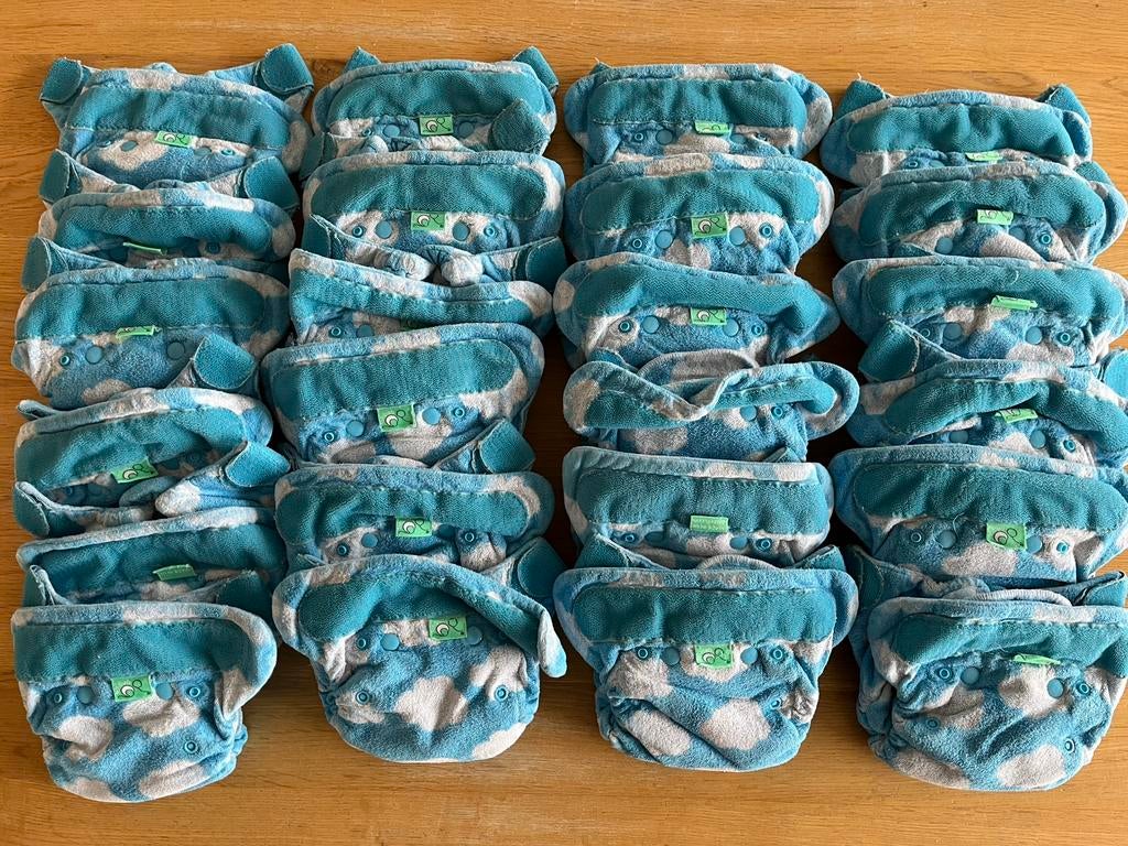 Compleet pakket wasbare luiers en (wol)overbroekjes, Kinderen en Baby's, Babykleding | Overige, Zo goed als nieuw, Jongetje of Meisje