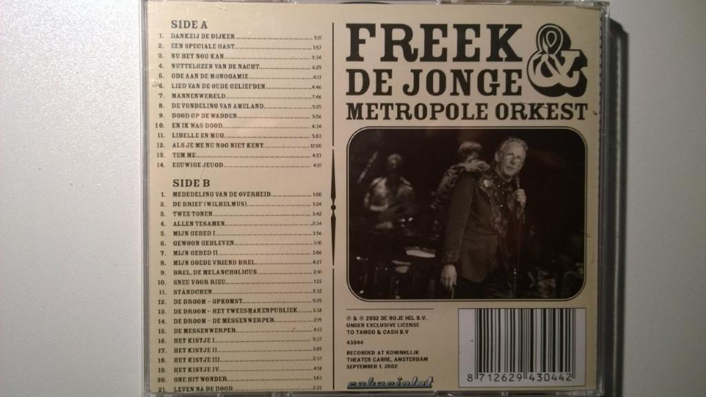 Freek de Jonge & Metropole Orkest - Parlando, Ophalen of Verzenden, Zo goed als nieuw, Pop