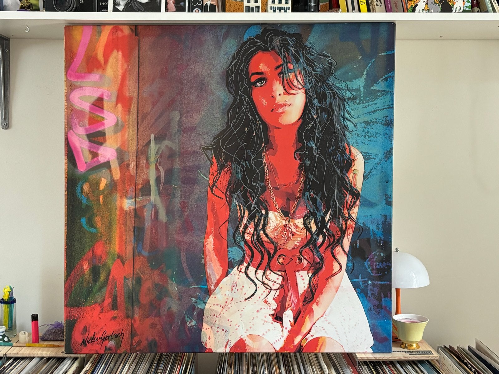 Uniek schilderij van Amy Winehouse, Ophalen