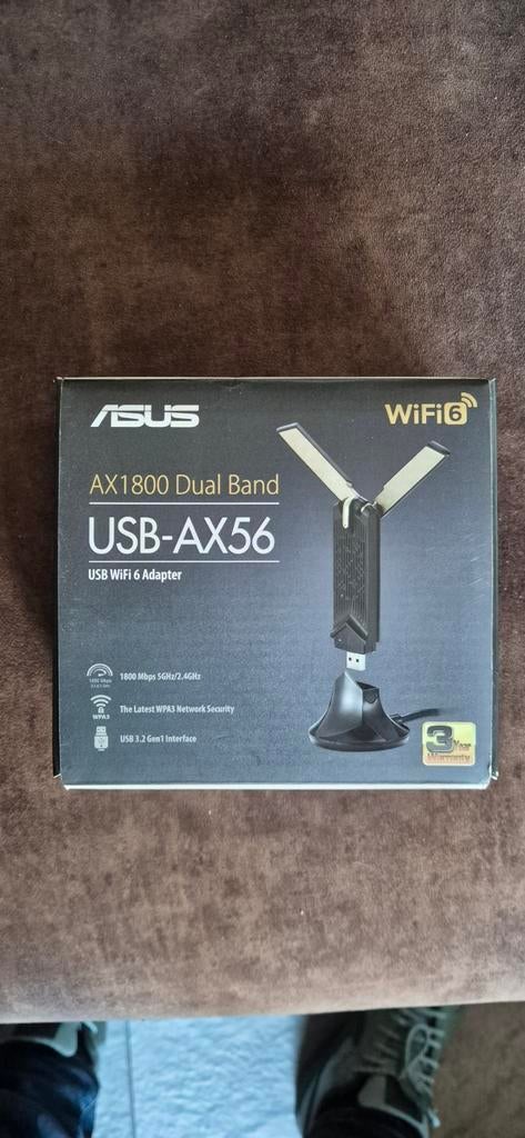 ASUS USB-AX56 AX1800 Dual Band USB WiFi 6 Adapter, Ophalen of Verzenden, Zo goed als nieuw, Extern, ASUS
