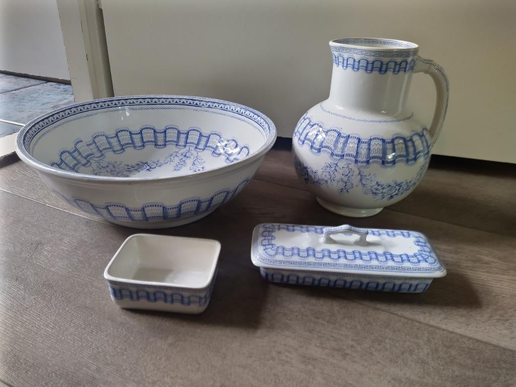 Complete lampet set , Petrus Regout, Antiek en Kunst, Ophalen of Verzenden