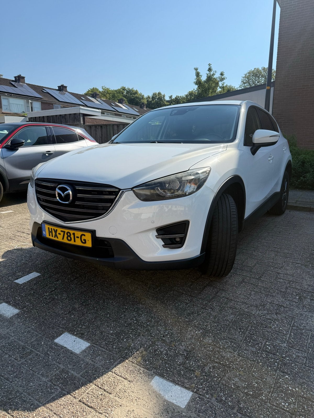 Mazda CX-5 2.0 Skyactiv-g 165pk 2WD 2016 Wit, Voorwielaandrijving, 1998 cc, Navigatiesysteem, Zwart