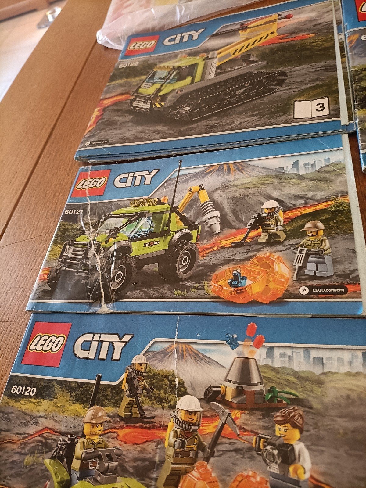 6 Complete LEGO City Vulkaan  serie met boekjes en poppetjes, City, Lego, Ophalen of Verzenden, Complete set
