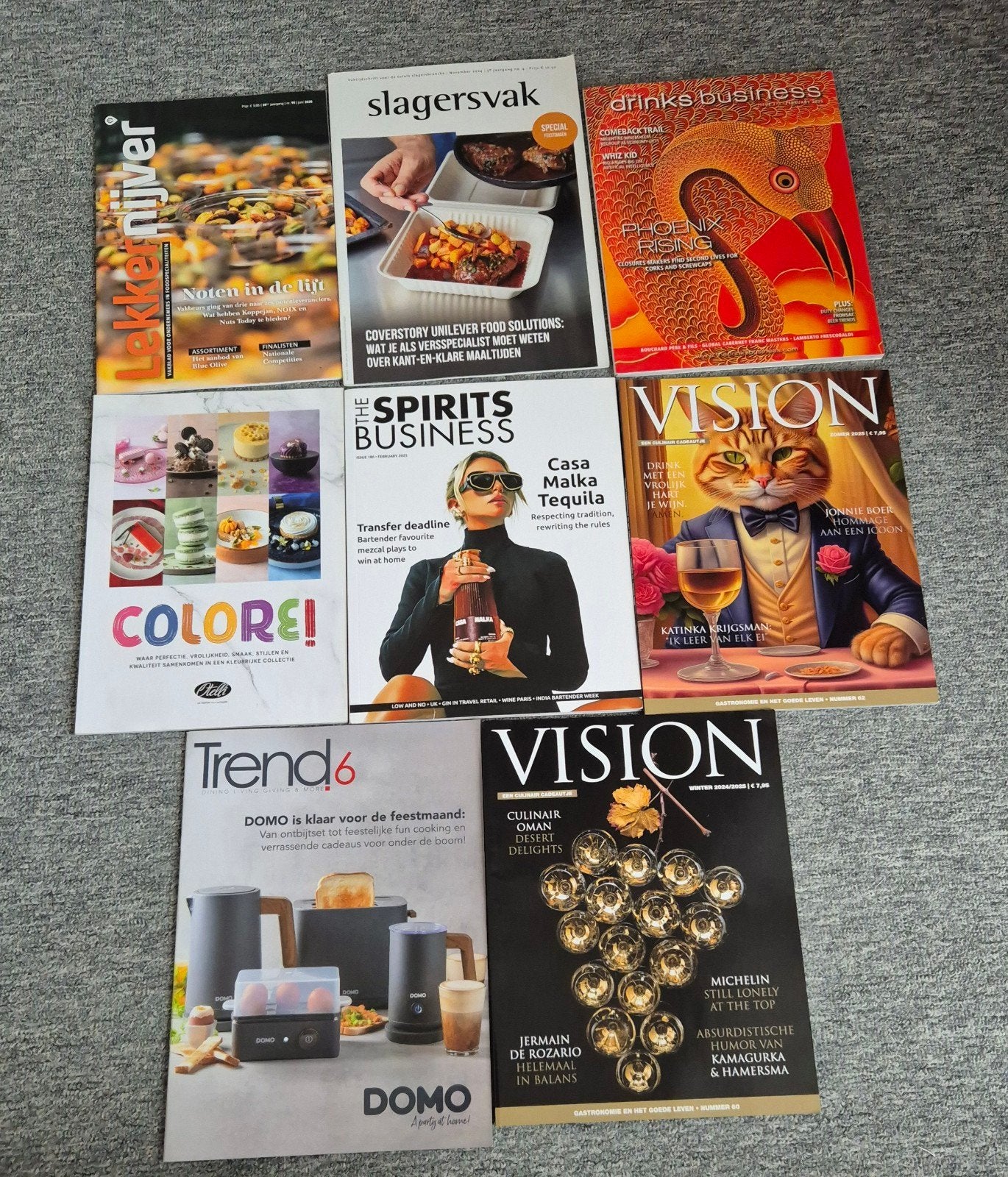 8 Vakbladen/Tijdschriften (Food, Drinks, Horeca), Verzenden, Nieuw