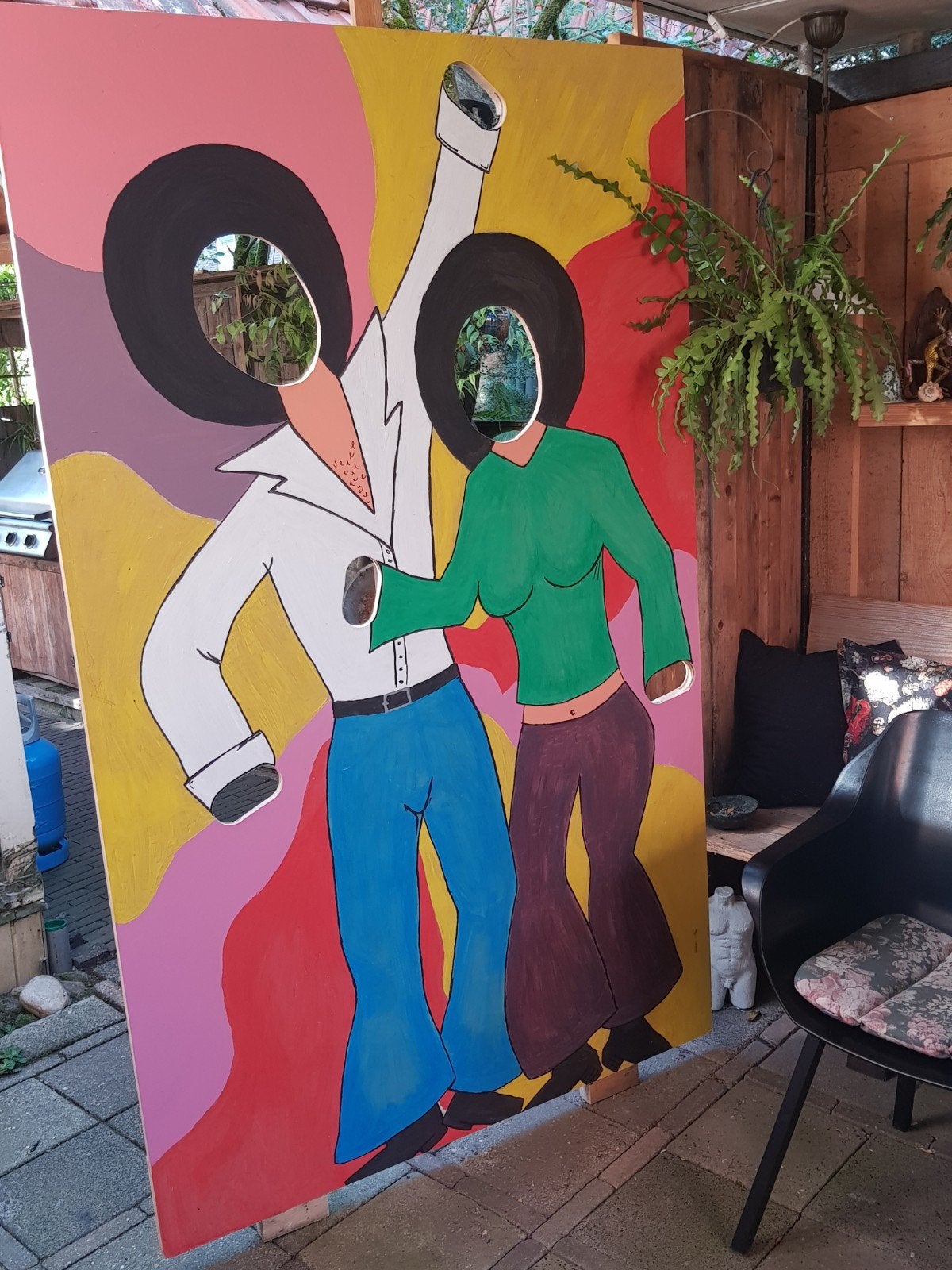 MDF PLAAT met afbeelding PARTY, Ophalen, Zo goed als nieuw, Versiering, Overige