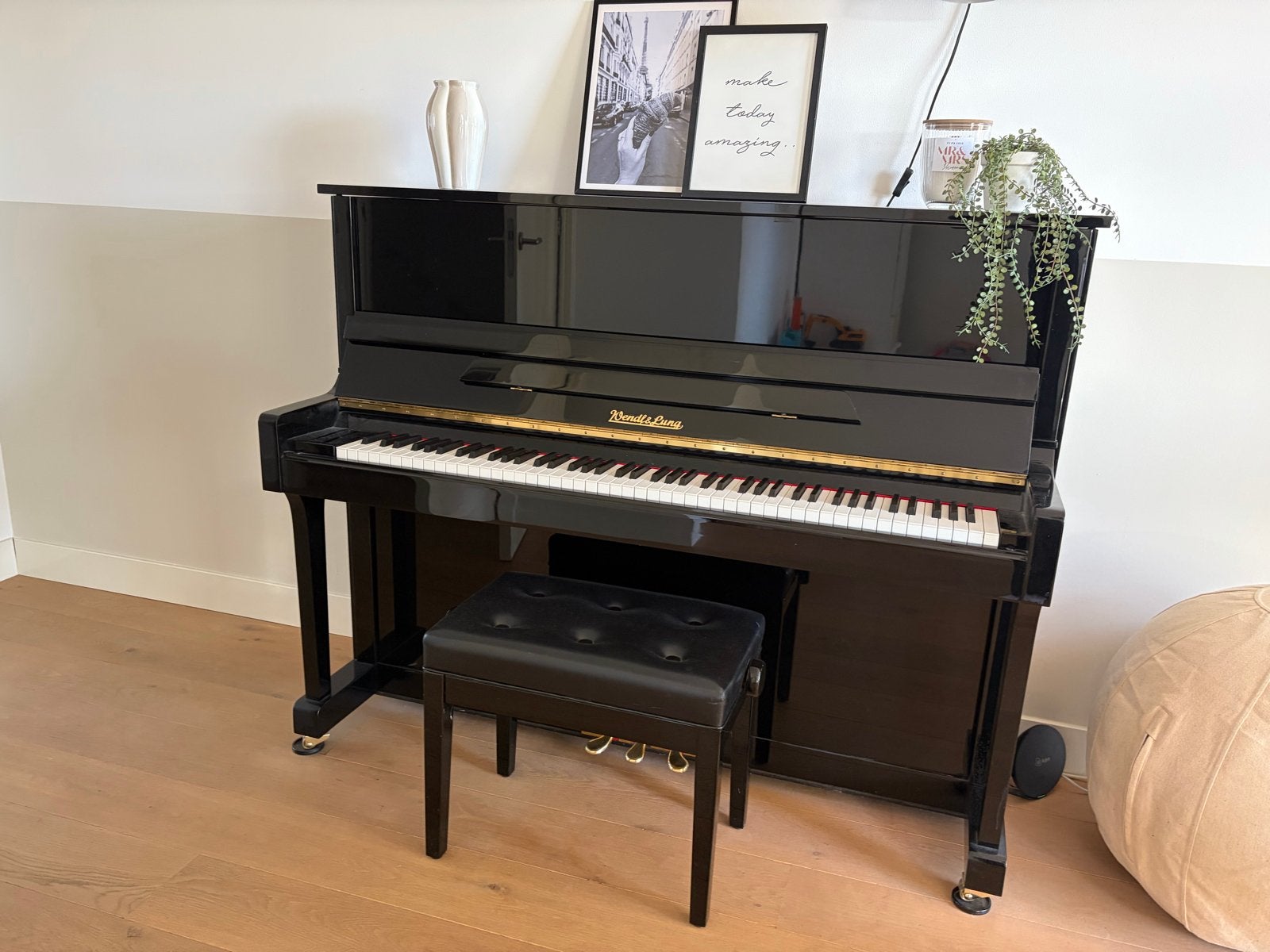 Zwarte Wendl & Lung Piano, Muziek en Instrumenten, Ophalen, Zwart, Zo goed als nieuw, Piano