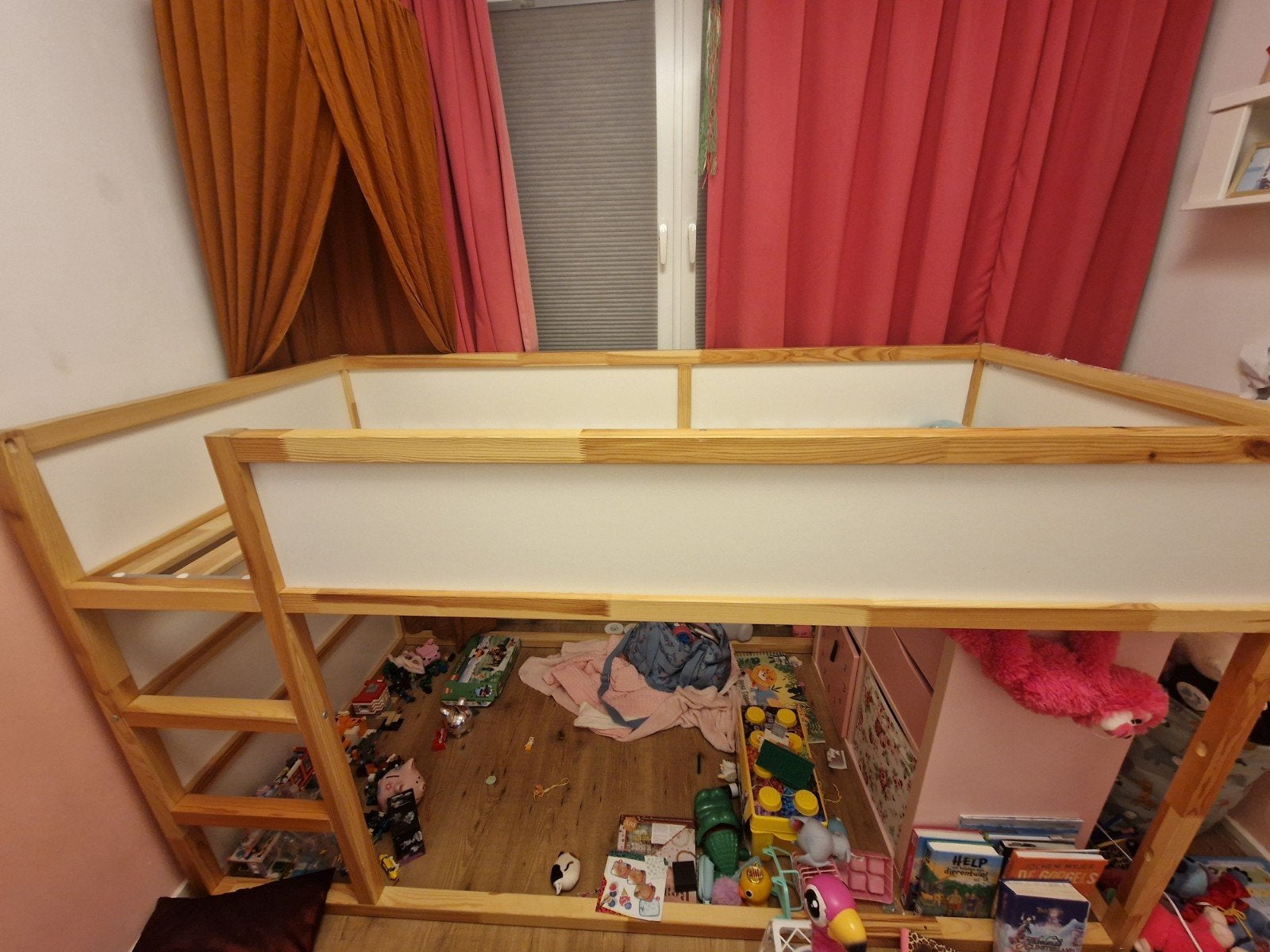 Ikea Kura omkeerbaar bed - Wit/grenen, Ophalen, Gebruikt, 90 cm, Eenpersoons