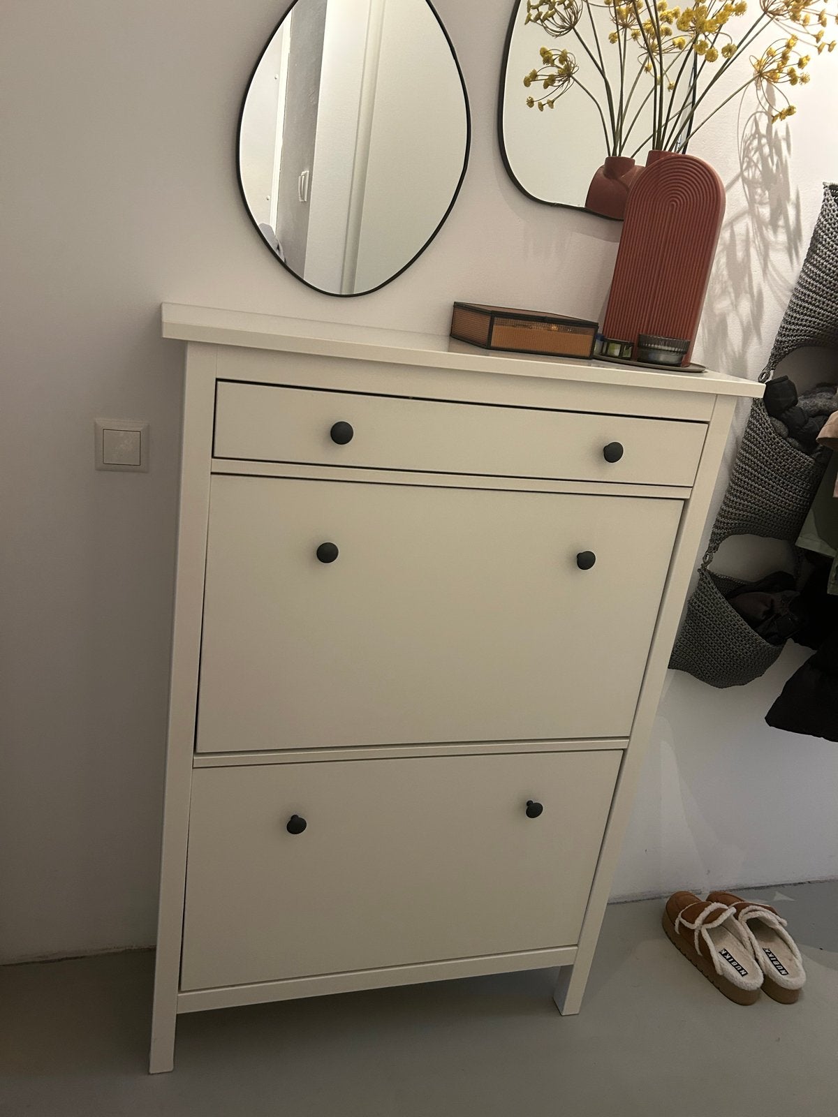 Witte IKEA schoenenkast met lade - 128x89x30 cm, Huis en Inrichting, Ophalen, Gebruikt