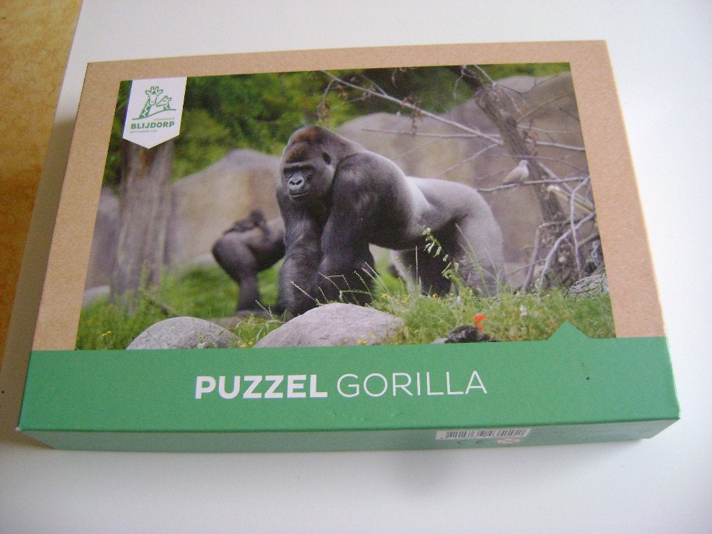 bokito zilverrug gorilla 500 stuk legpuz diergaarde blijdorp, Ophalen of Verzenden, 500 t/m 1500 stukjes, Zo goed als nieuw, Legpuzzel