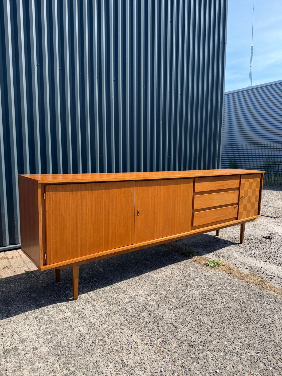 Vintage dressoir lowboard kast tvmeubel, Ophalen, F, Gebruikt, X