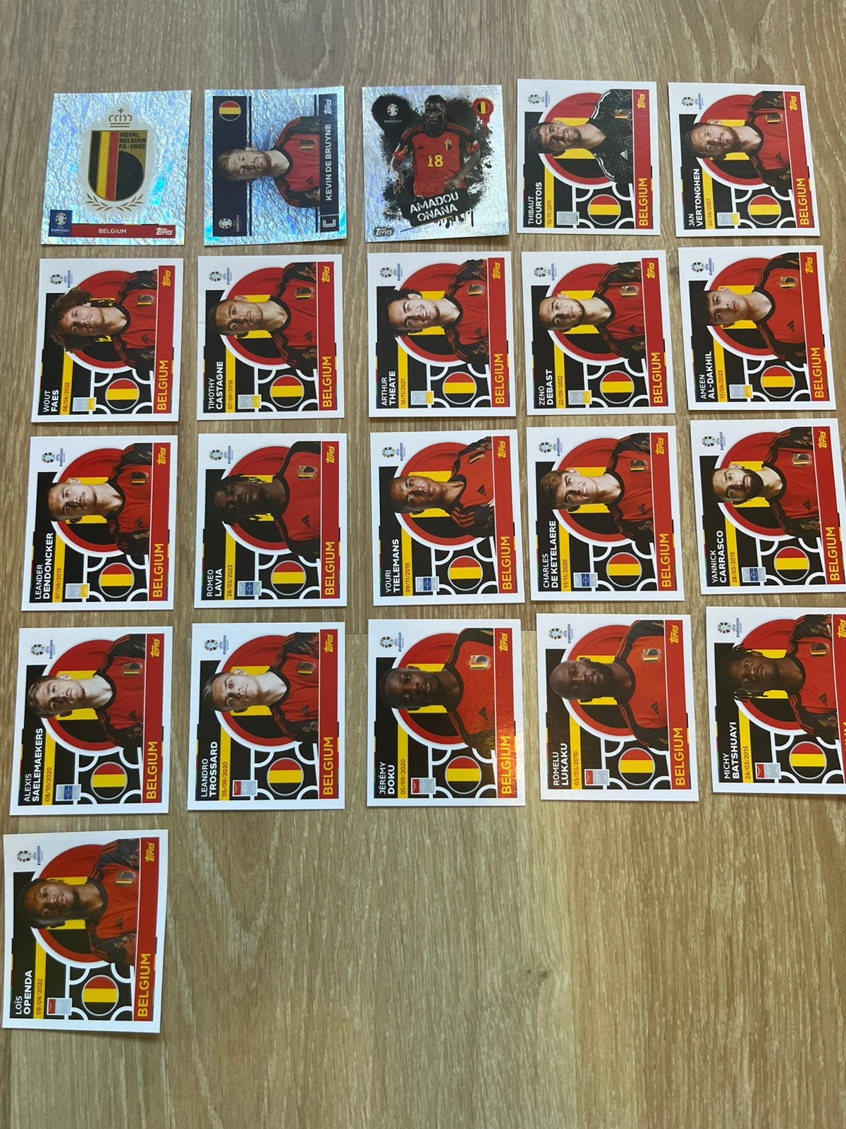 Ek 2024 belgië volledig team, Ophalen of Verzenden, Plaatje