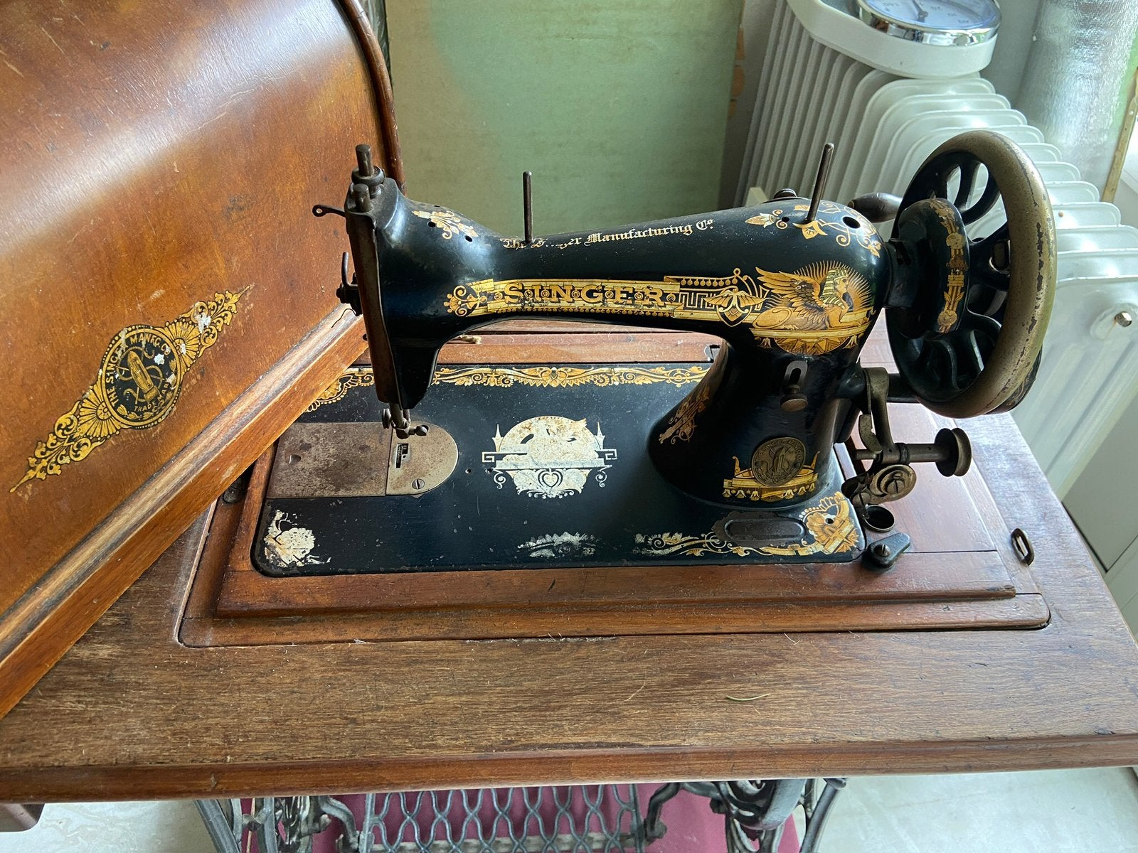 Antieke Singer naaimachine in zeer goede staat, Antiek en Kunst, Antiek | Naaimachines, Ophalen of Verzenden