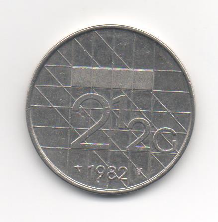 Rijksdaalder Beatrix periode, Postzegels en Munten, Munten | Nederland, Ophalen of Verzenden, Koningin Beatrix, 2½ gulden, Losse munt