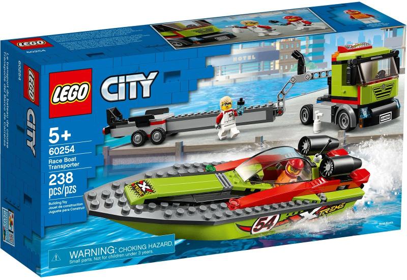 Lego City set 60254 Raceboottransport, Kinderen en Baby's, Speelgoed | Duplo en Lego, City, Lego, Nieuw, Ophalen of Verzenden
