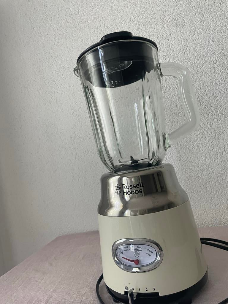 Russell Hobbs Blender - Crème/RVS - Goede staat, Witgoed en Apparatuur, Blenders, Ophalen, Gebruikt, Blender