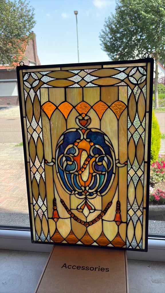 Glas in lood raamhanger (antiek ), Ophalen