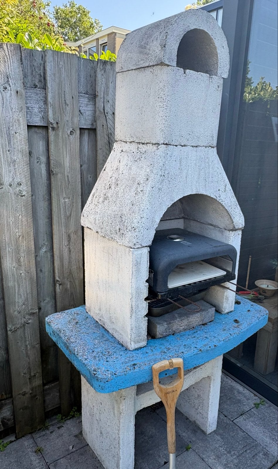 Stenen BBQ voor pizzaoven - Perfect voor buiten koken!, Ophalen, Gebruikt
