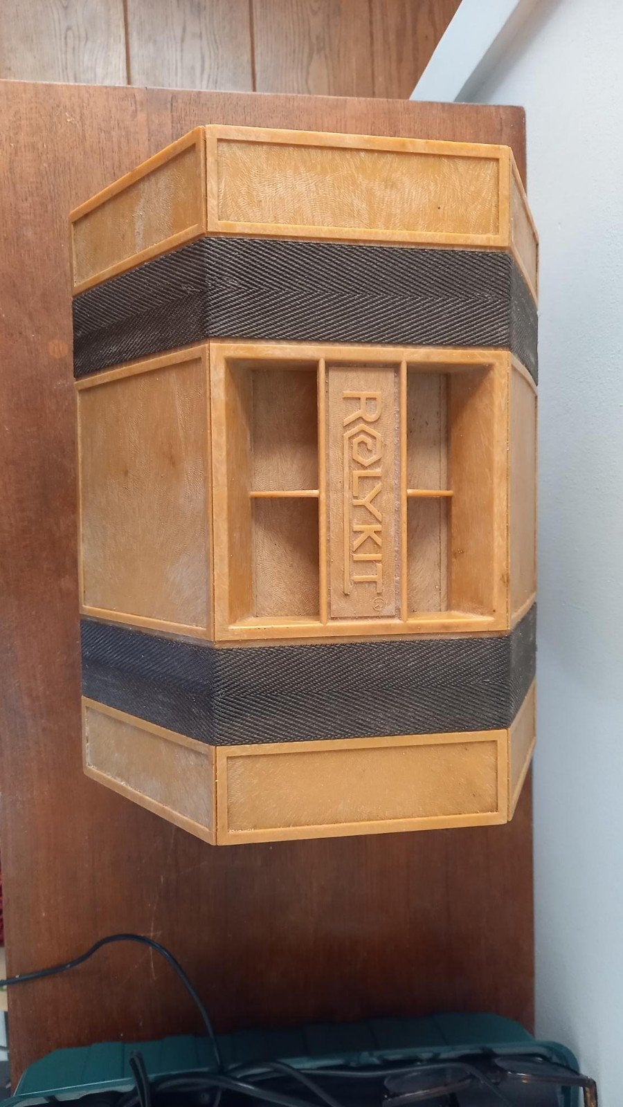Vintage Rolykit Opbergdoos - Oranje/Bruin, Ophalen of Verzenden