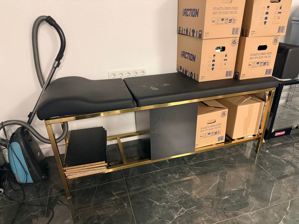 Twee beauty behandeling bedden, Ophalen, Zwart, 190 cm of minder, Metaal