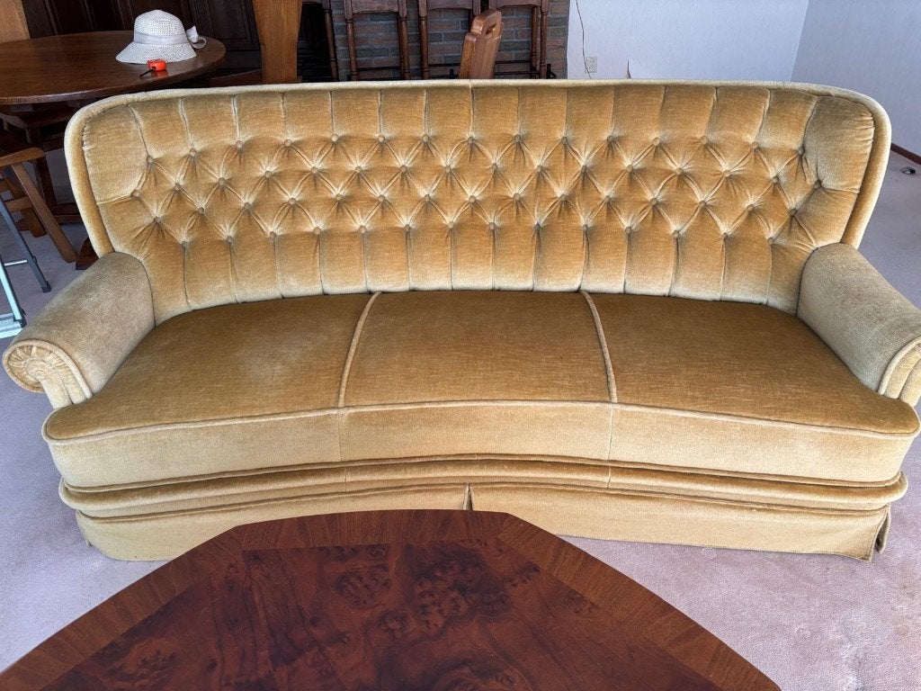 Bank, Huis en Inrichting, Banken | Sofa's en Chaises Longues, Ophalen, Gebruikt, Vintage, 75 tot 100 cm