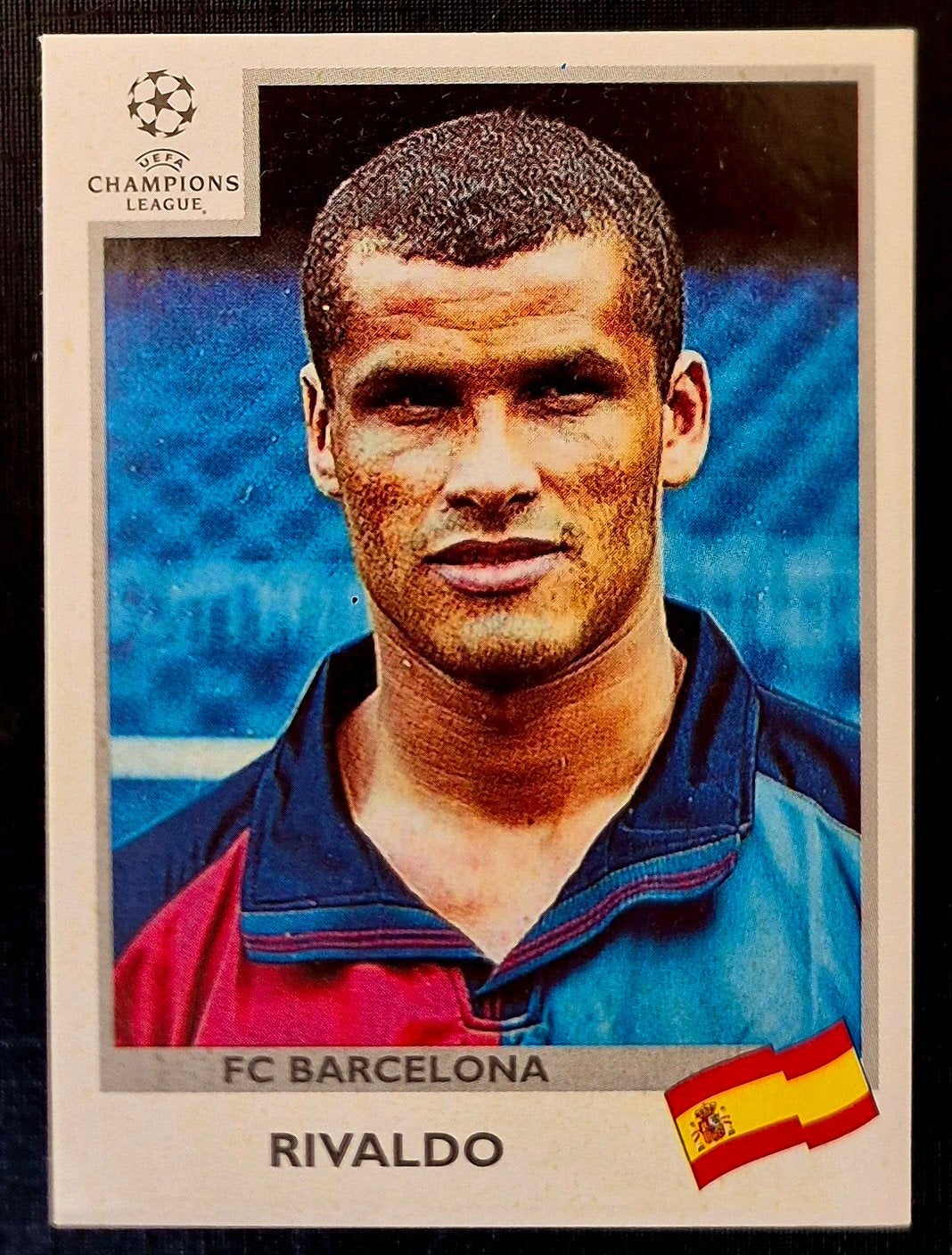 Panini Champions League Rivaldo - FC Barcelona, 1999/2000, Ophalen of Verzenden, Zo goed als nieuw, Buitenlandse clubs, Poster, Plaatje of Sticker