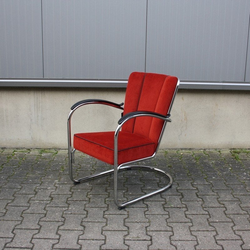 Gispen 412S ribstof rood/bruin | showmodel | 20%korting, Huis en Inrichting, Ophalen, Nieuw, 75 tot 100 cm, Dutch Originals