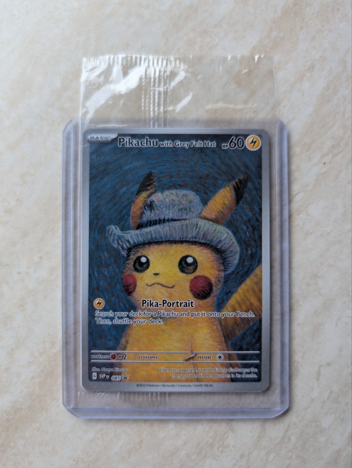 Pikachu van Gogh Geseald!, Hobby en Vrije tijd, Ophalen of Verzenden, Zo goed als nieuw, Losse kaart, Foil