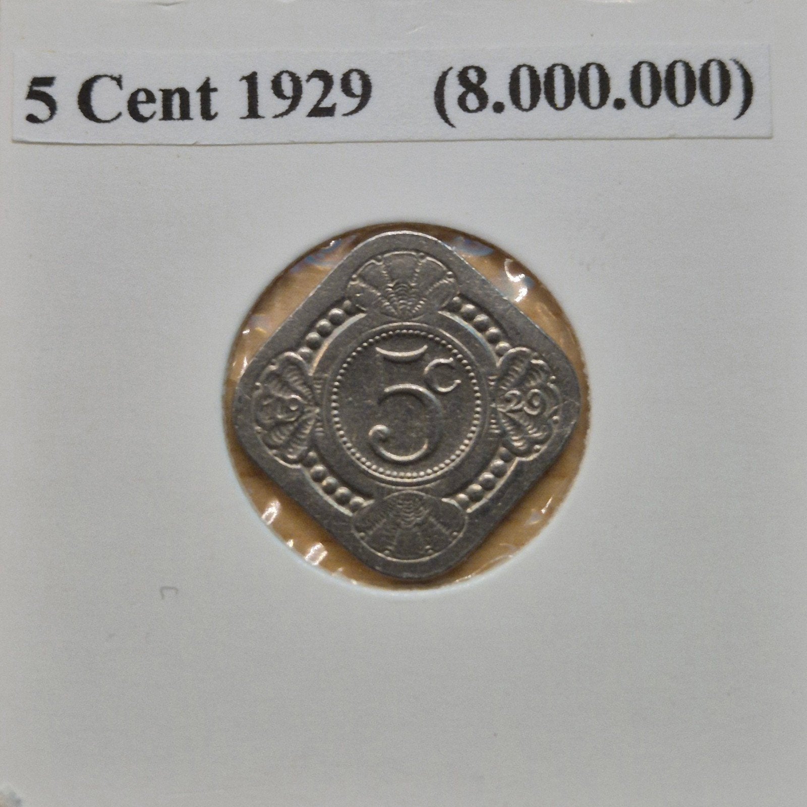 Stuiver 1929 - Koningin Wilhelmina, Ophalen of Verzenden, Koningin Wilhelmina, 5 cent, Losse munt