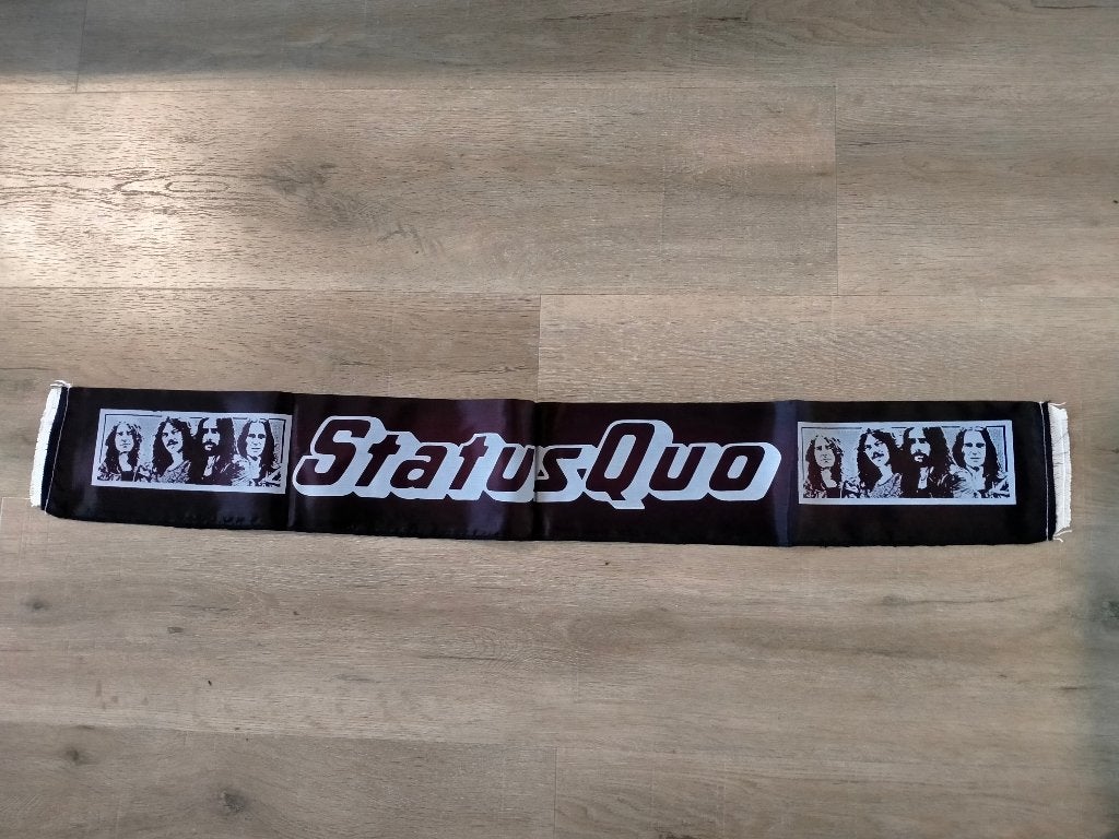 Status Quo band hardrock rock vintage sjaaltje sjaal muziek, Ophalen of Verzenden, Gebruikt, Kleding