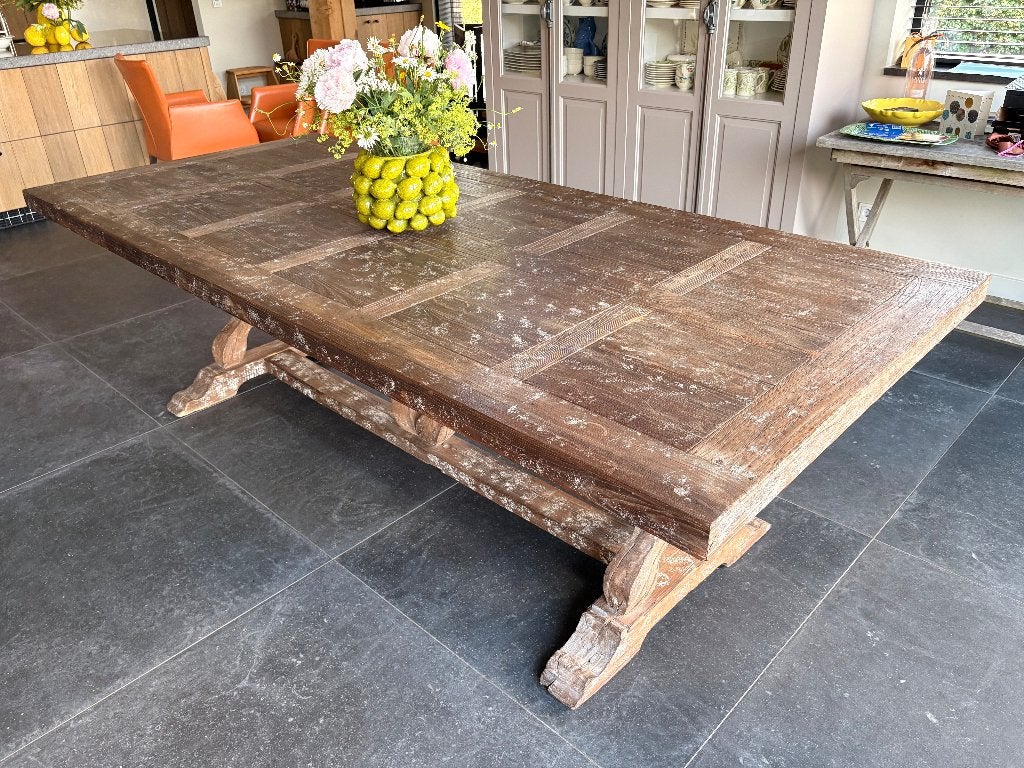 Landelijke Italiaanse Eettafel, Ophalen, Gebruikt, 100 tot 150 cm, 200 cm of meer