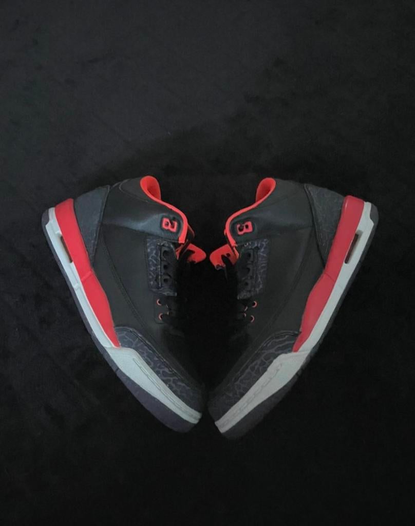 Air Jordan 3 Retro Crimson - Maat 40 - 2012, Zwart, Ophalen of Verzenden, Sneakers of Gympen, Zo goed als nieuw