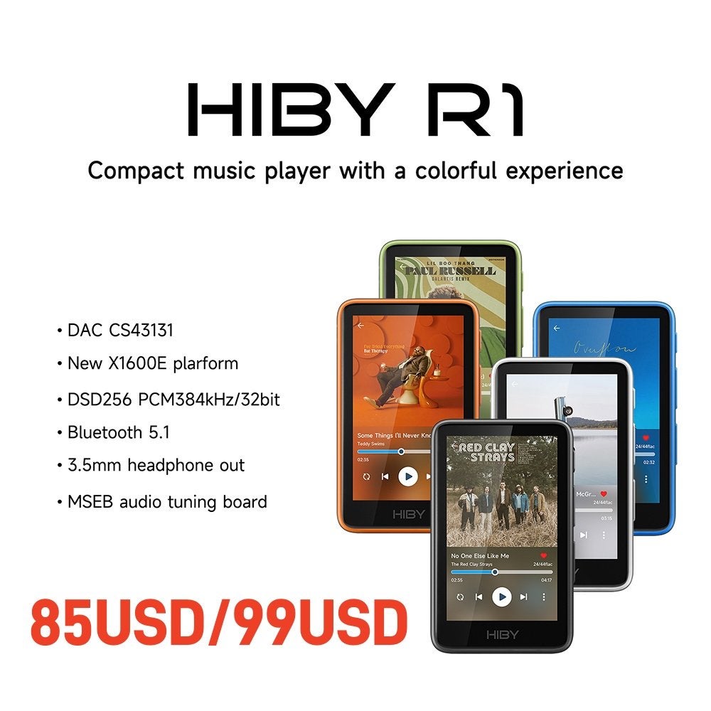HIBY R1 Compacte Muziekspeler | High-Res Audio & BT 5.1, Verzenden, Nieuw, Overige merken, Bluetooth