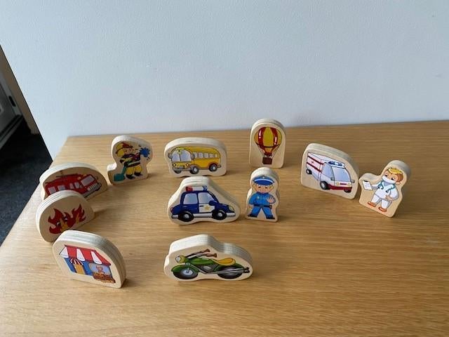 Houten speelgoed figuren, Kinderen en Baby's, Speelgoed | Houten speelgoed, Ophalen, Gebruikt