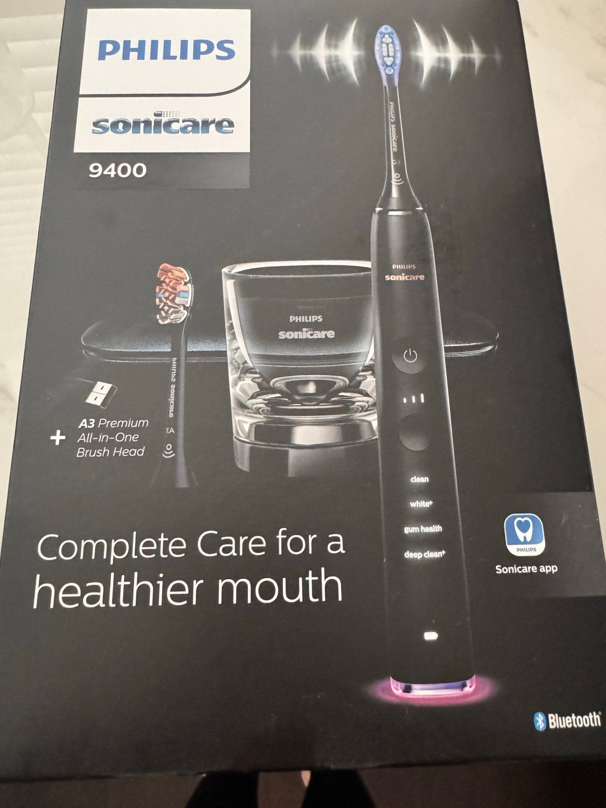 Philips Sonicare 9400 tandenborstel  + 12 opzetborstels, Ophalen of Verzenden, Nieuw, Mondverzorging