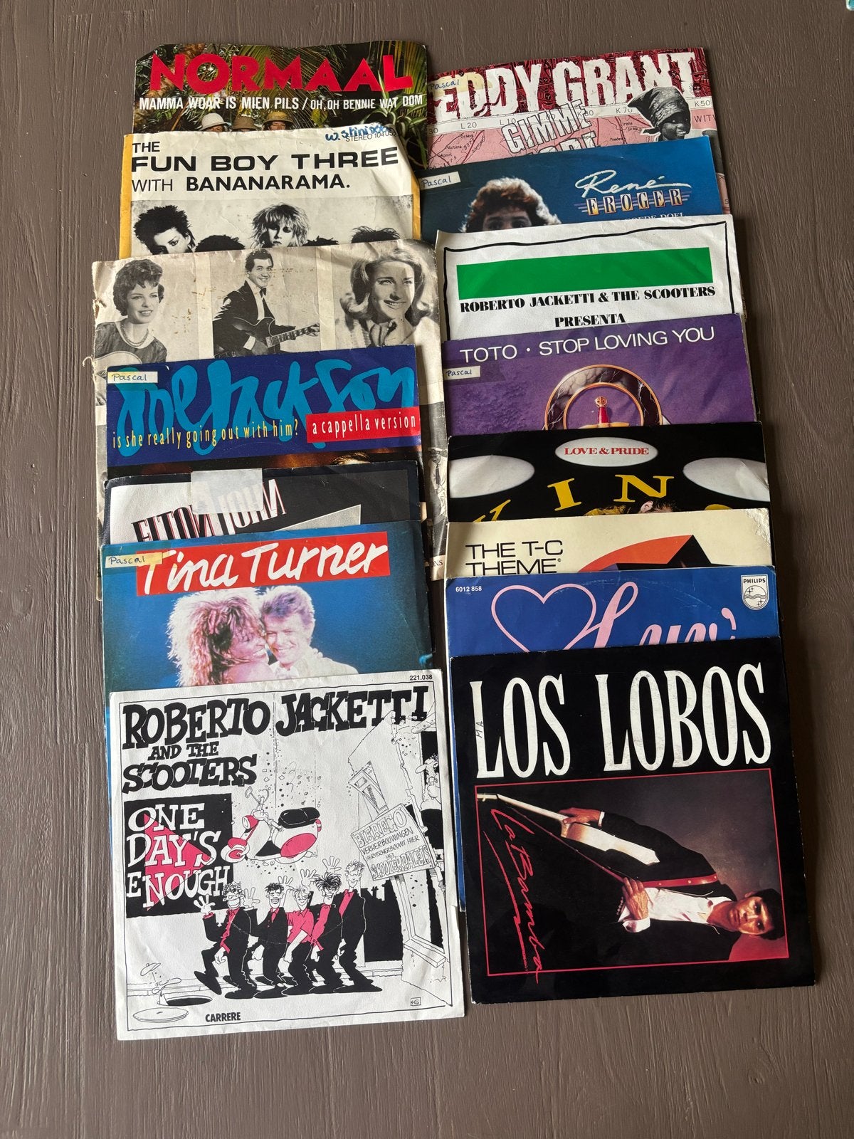 Diverse Vinyl Singles - Pop, Rock, Dance - Jaren '80/'90, Ophalen, Gebruikt, 7 inch, Fotohoes