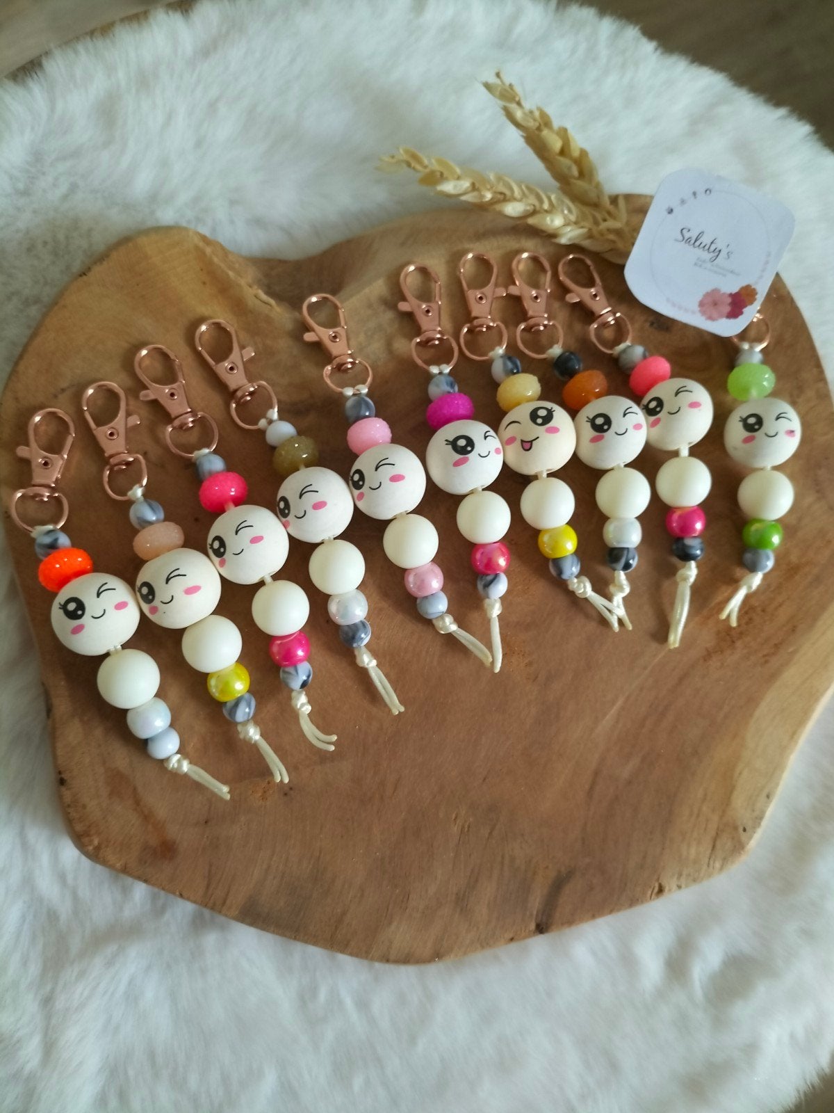 Traktatie/bedankje Gelukspoppetje sleutelhanger Mixkleur, Verzamelen, Salutys kinder- en kraamcadeaus, Nieuw, Ophalen of Verzenden