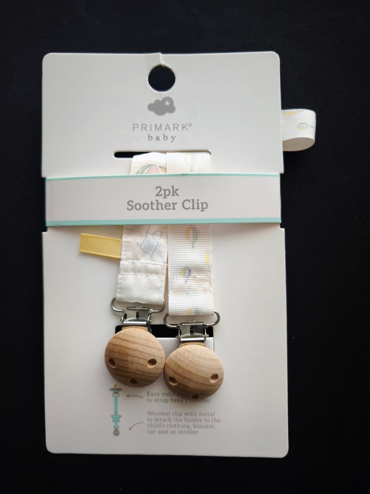 Primark Baby 2-pack Soother Clips - Nieuw, Ophalen of Verzenden, Nieuw