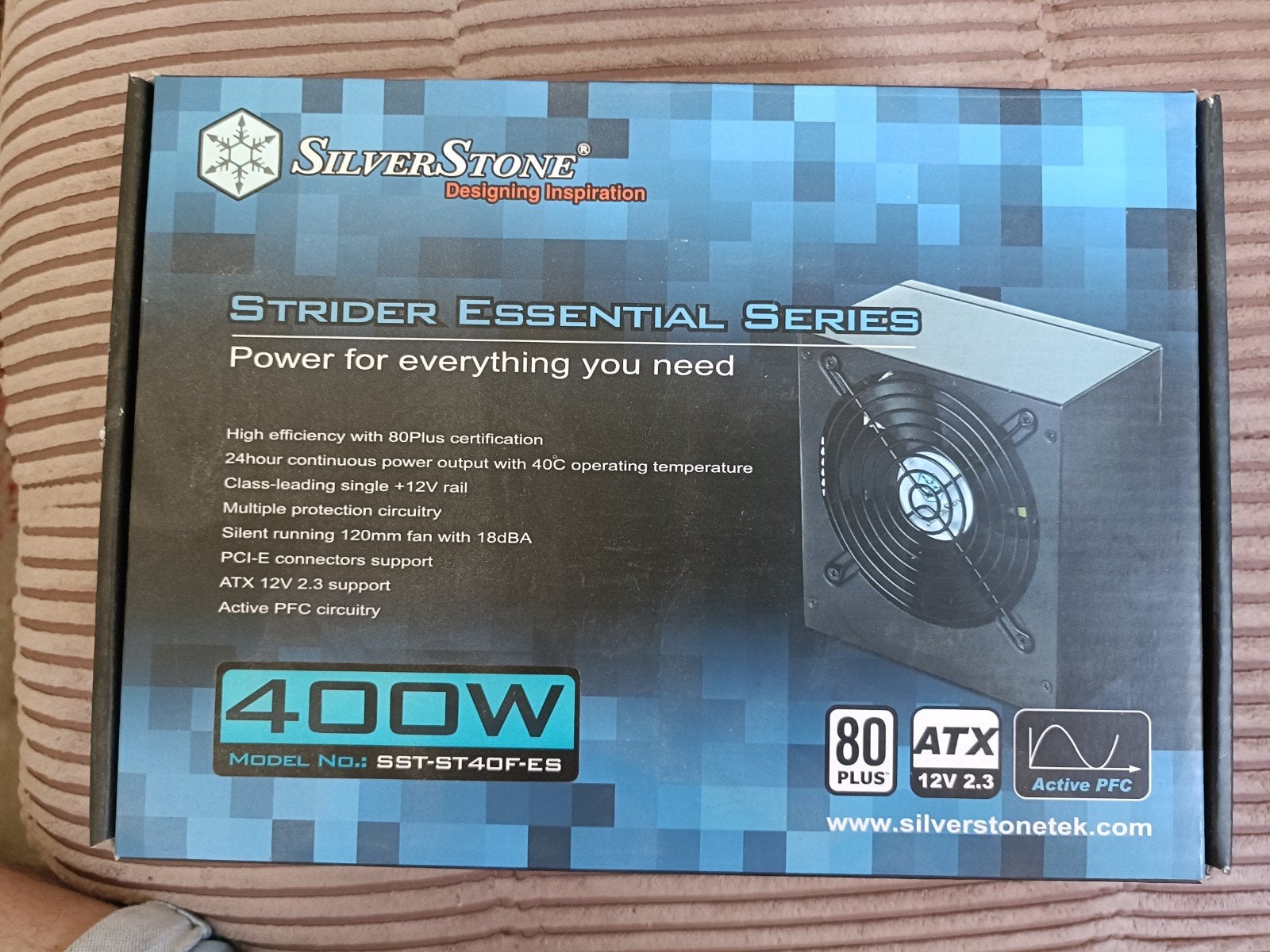 SilverStone Strider Essential 400W Voeding, Computers en Software, Interne voedingen, Ophalen of Verzenden, Zo goed als nieuw