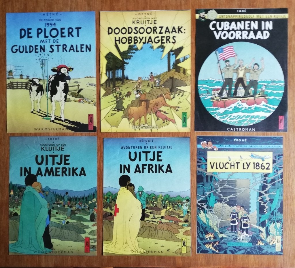 6 afbeeldingen / platen Kuifje, Ophalen of Verzenden, Kuifje, Gebruikt