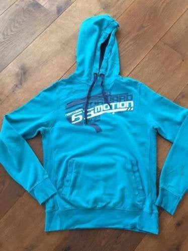 Leuke hoodie van WE maat M, Ophalen of Verzenden, Gedragen, Maat 48/50 (M), Blauw