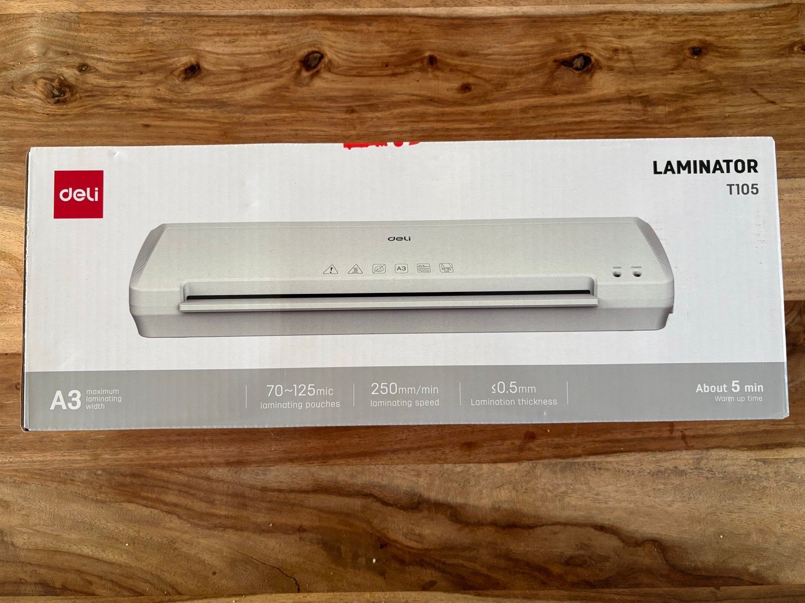 Deli T105 A3 Laminator - Nieuw in doos, Ophalen